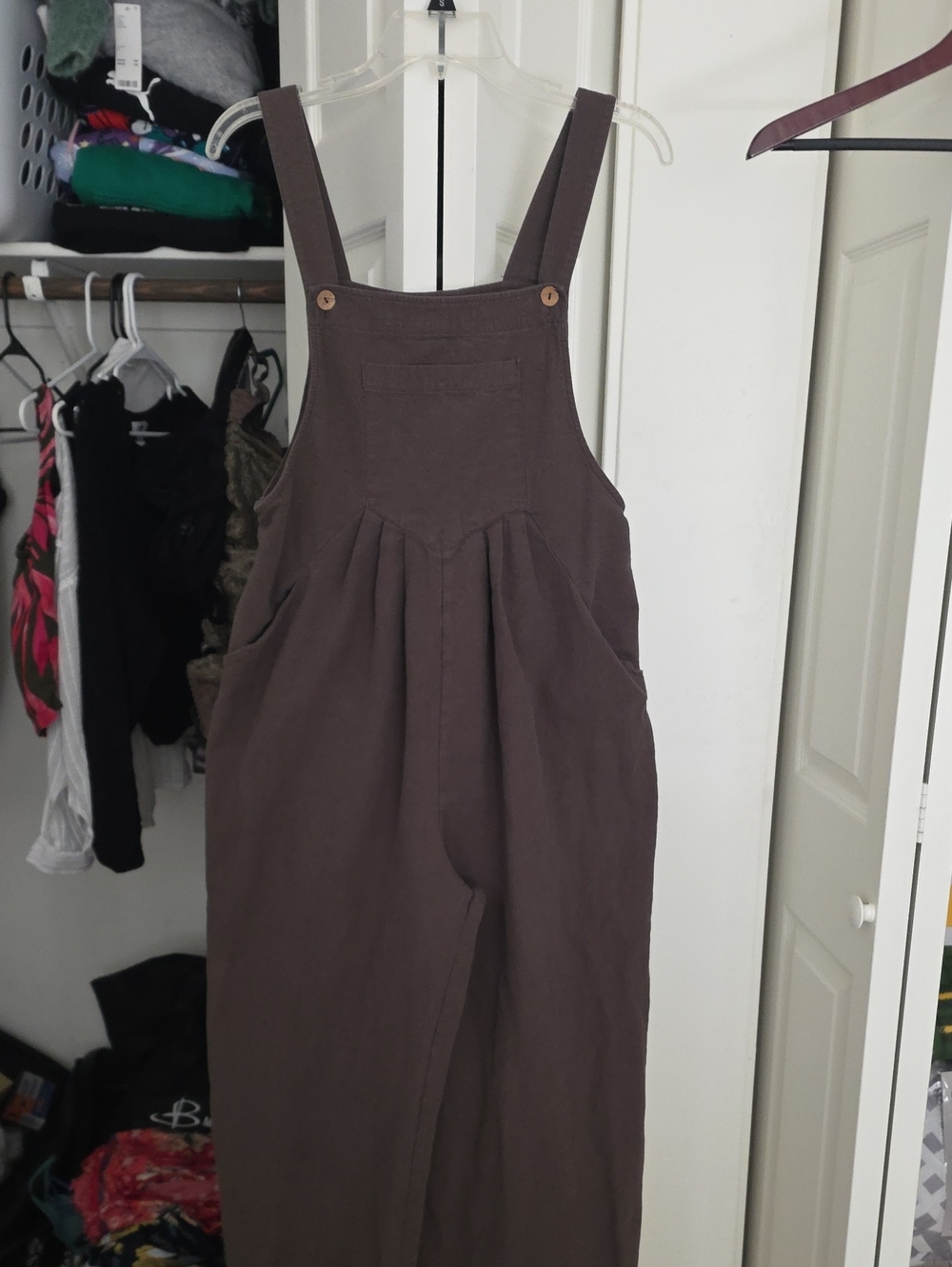 Women's Brown Overalls Jumpsuit - Casual Comfort